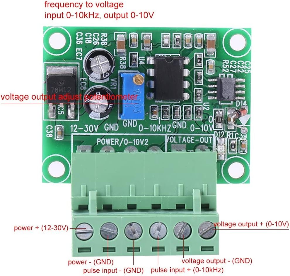 0-10KHz to 0-10V Frequency Voltage Converter Module F/V Digital Analog…