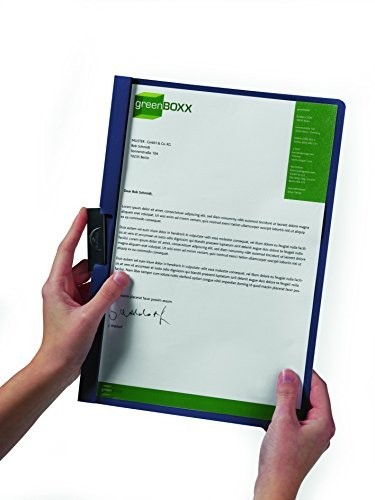 Durable Report Covers – Letter Size 8.5″ x 11″ – Holds 60 Pages – Clear & Blue –