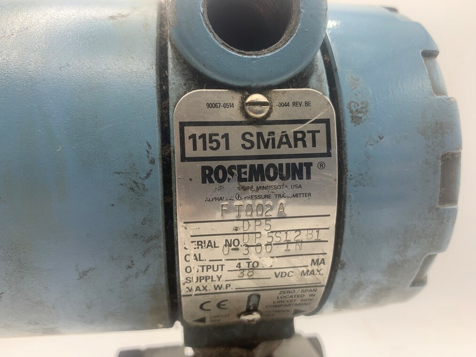 Rosemount Pressure Transmitter DP5S12B1, 38 VDC, DP/GP, 316SS