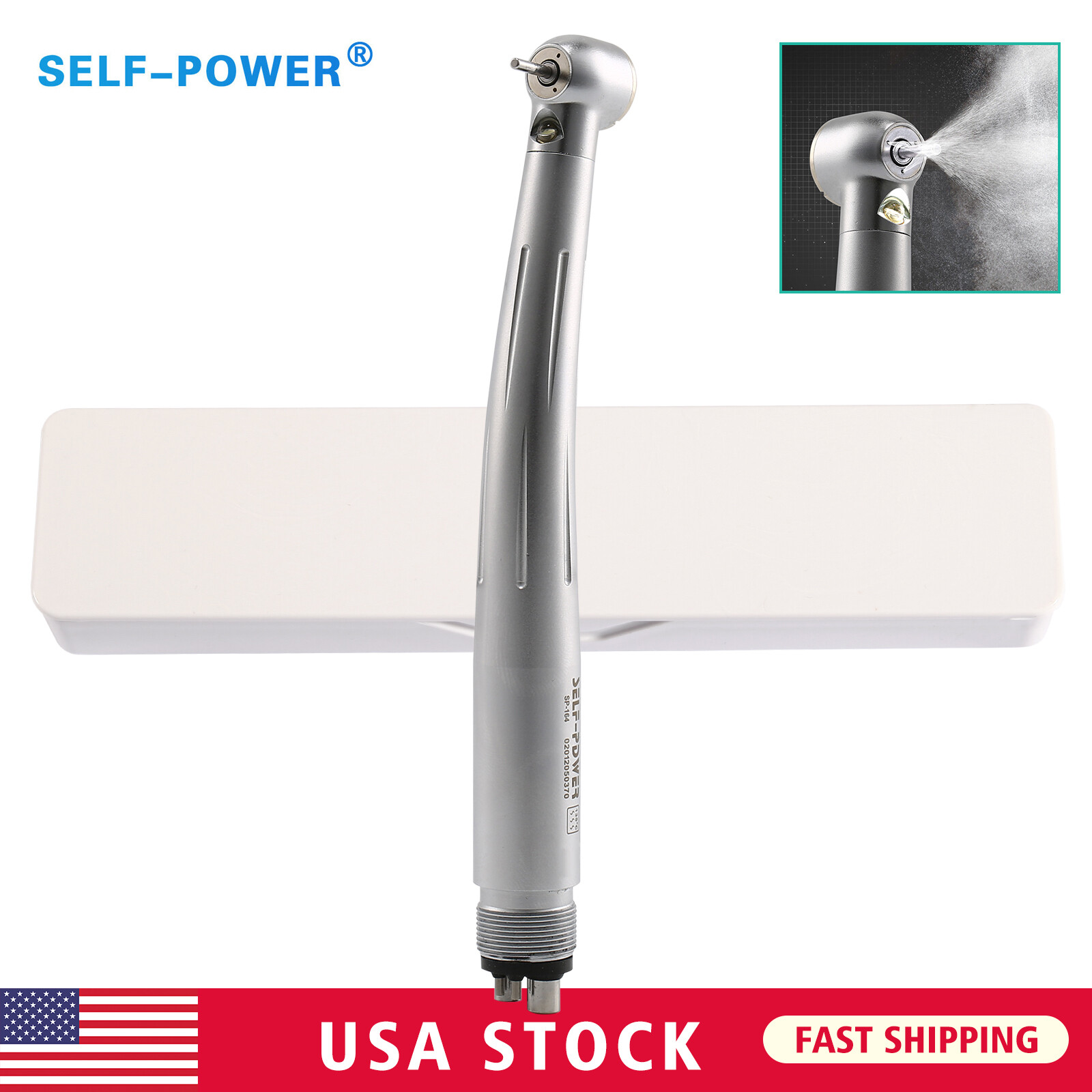 NSK Style Dental Fiber Optic High Speed Turbine Handpiece LED E-generator 4Hole