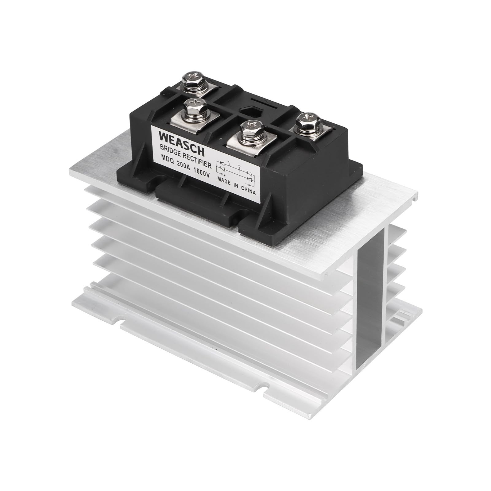 200A Bridge Rectifier Module, AC to DC Full Wave Diode, 1600V Single-Phase, Heat