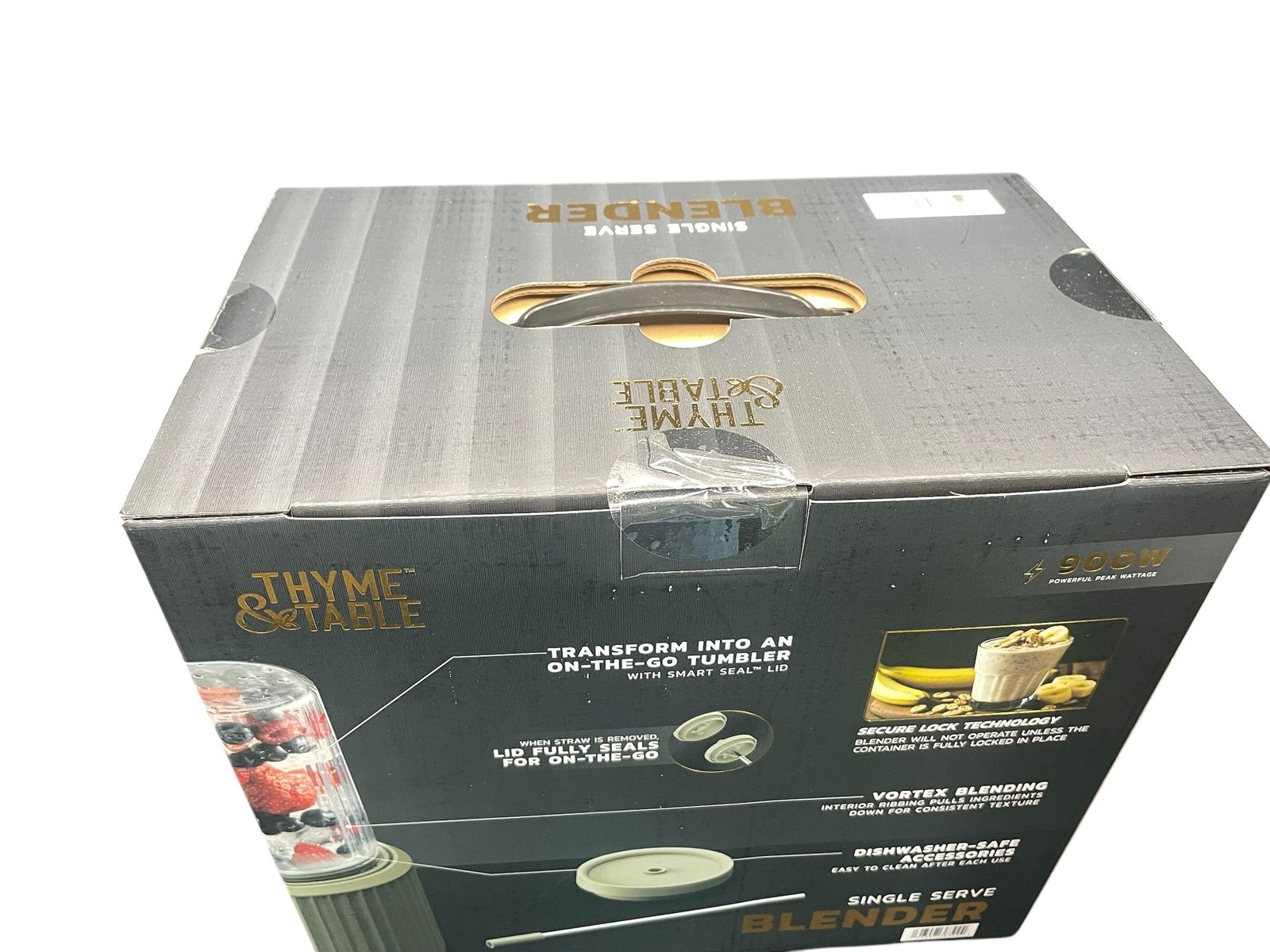 Thyme & Table 900 W 25 oz Single Serve Blender Tritan Vessel Eucalyptus Green