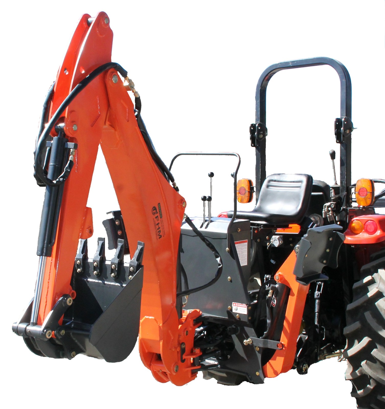 Farmer Helper Tractor Backhoe, 9’Dig 3-Pt Self Contained, PTO Cat.I 30Hp+
