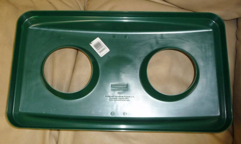 Rubbermaid Commercial Slim Jim Bottle & Can Recycling Bin Lid FG269288GRN New