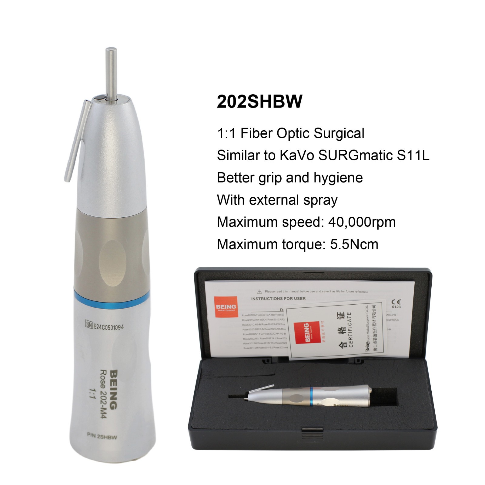 COXO Dental Implant Handpiece 1:1 1:2 20° Angle Surgical Straight Attachment NSK