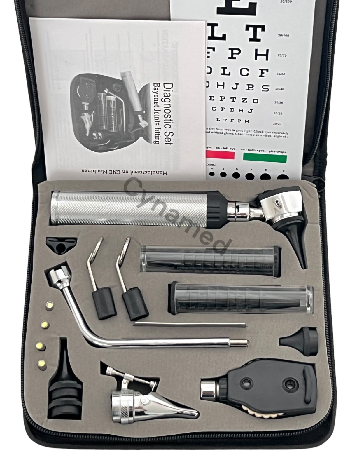 Cynamed usa Diagnostics Professional Physician ENT Kit – Otoscope Ophthalmoscope