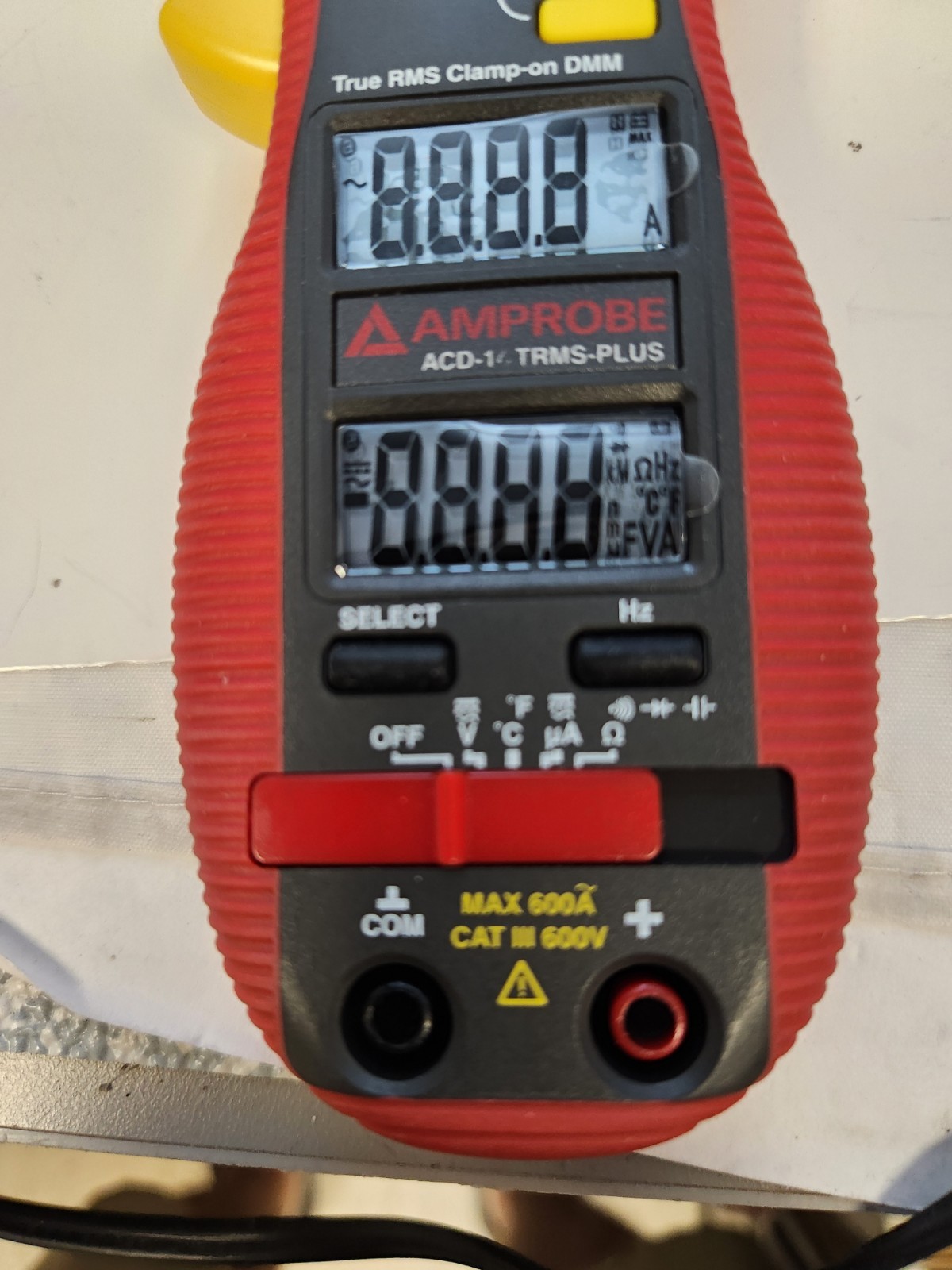 Amprobe ACD-14 TRMS PLUS Dual Display Digital Clamp Multimeter with Temp…