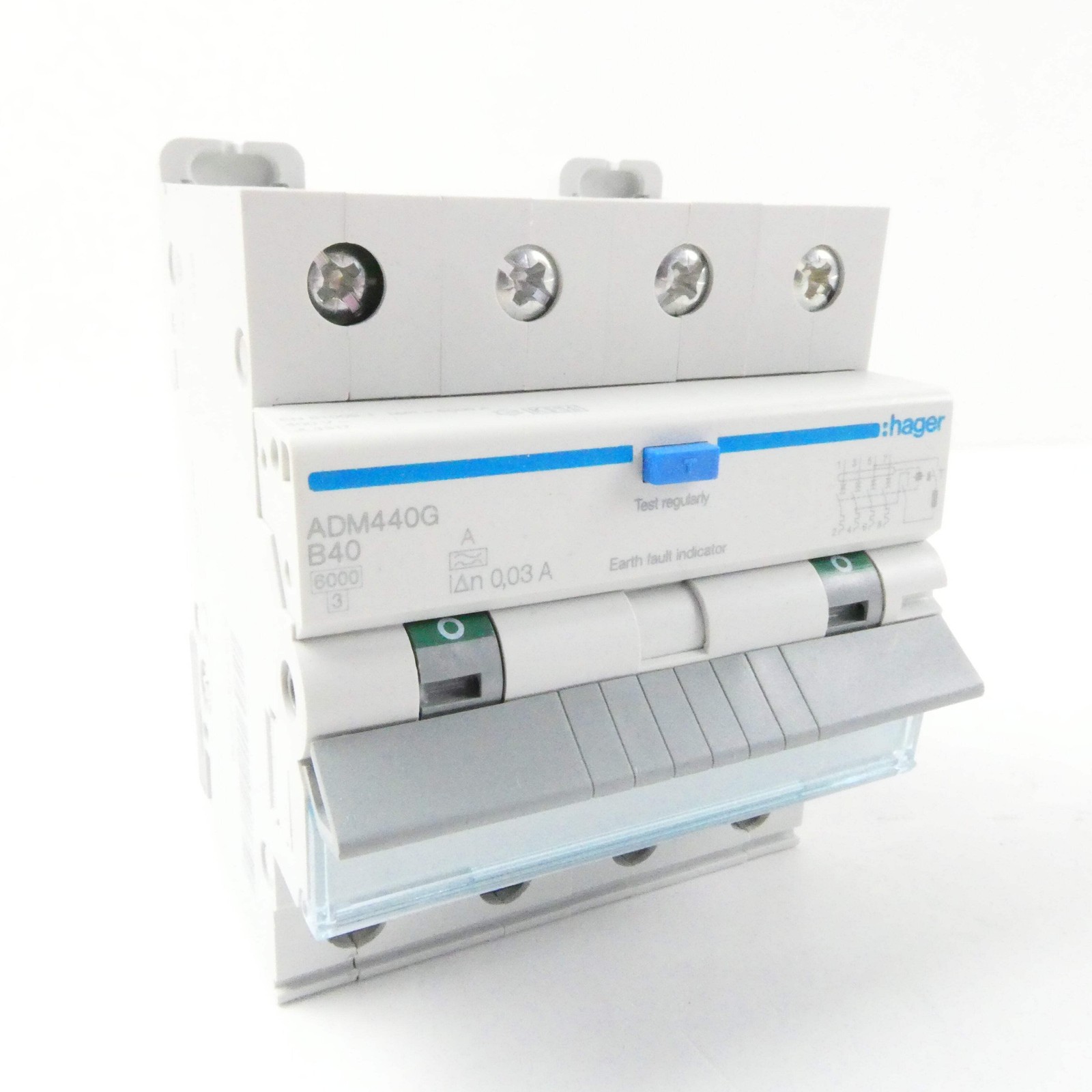 HAGER ADM440G (102865) (4 Pole 40A 0.03A) FI SWITCH