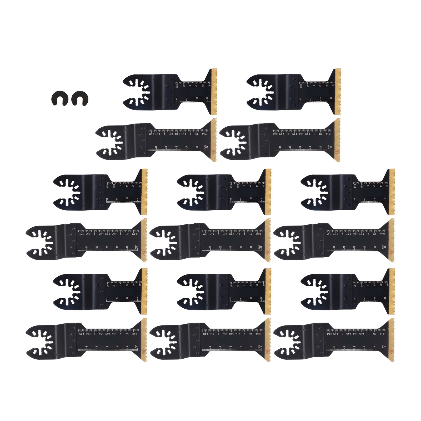 16 Piece Titanium Oscillating Tool Blades Kit Extended Multi Tool Saw Blades