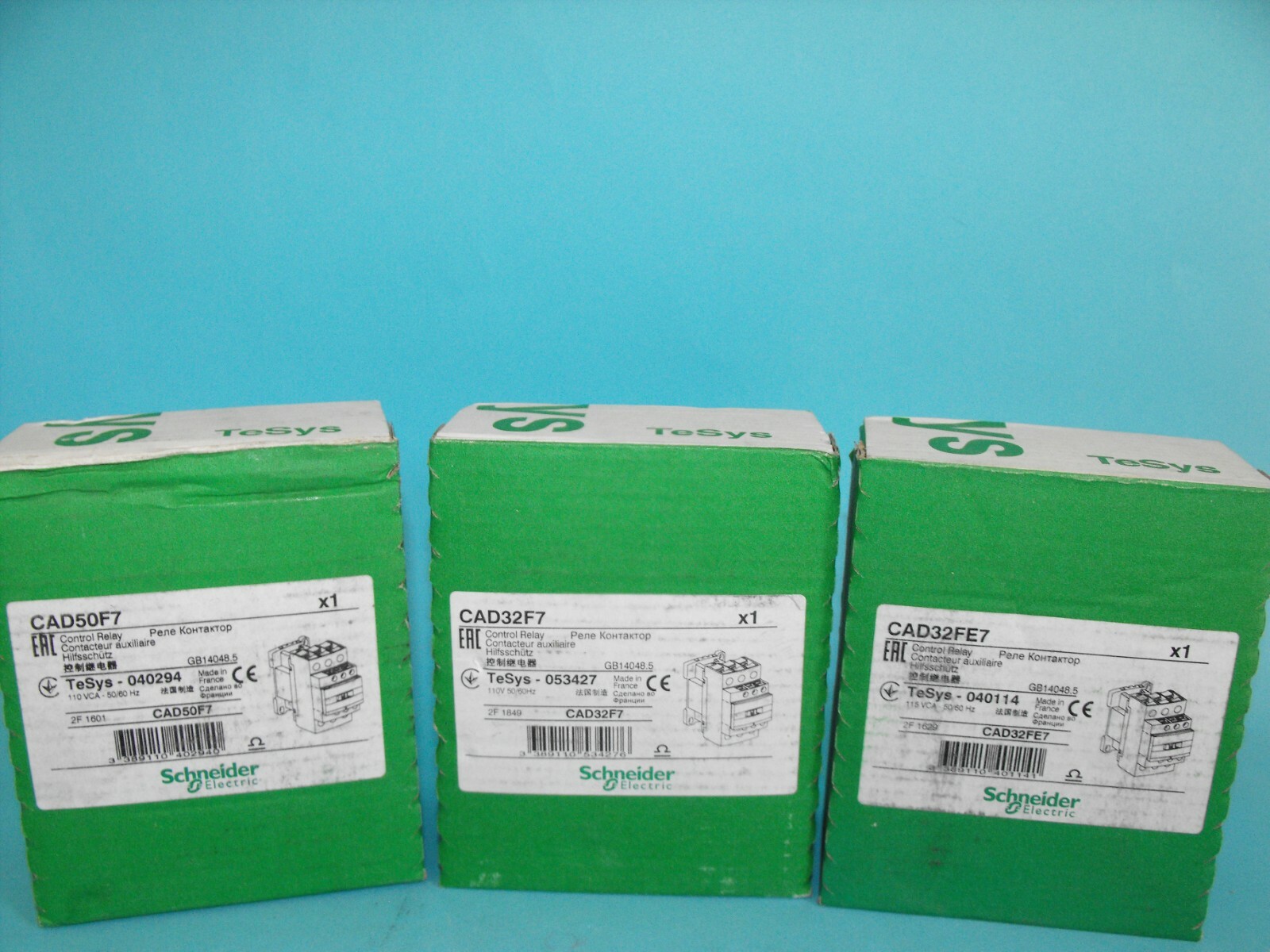 Schneider Electric.TELEMECANIQUE.CAD50F7+CAD32F7+CAD32FE7.(LOT3PCS).NEW