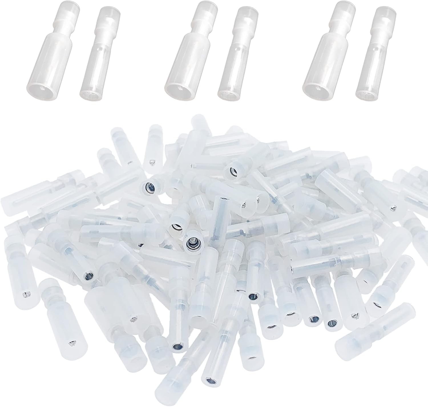 50 Pcs Bullet Connectors Quick Disconnect Terminals Nylon Insulated Female Male