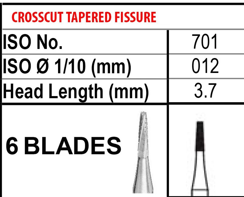 Carbide Bur FG 56, 57, 699, 700, 701 Friction Grip Beavers Dental 10/pk