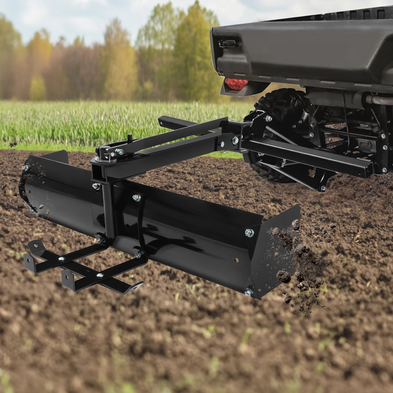 38″ Tow Behind Box Scraper Blade For universal Lawn Tractor & Adjustable Grip