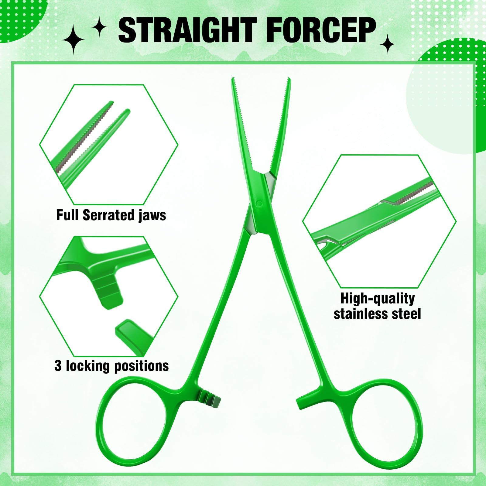 BBTO Hemostat Curved and Straight Hemostat Forceps Piercing Pliers Forceps,