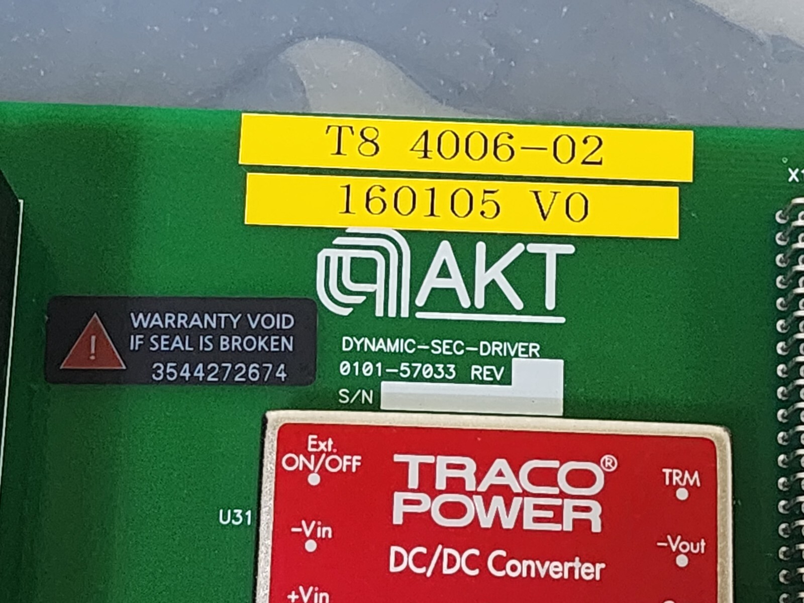 AMAT AKT DYNAMIC-SEC-DRIVER BOARD 0101-57033 REV:06 FREE SHIP