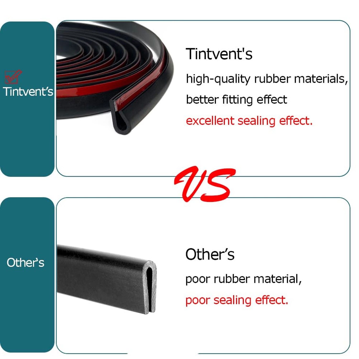 Rubber Edge Trim Black, U Channel Rubber Seal Strip with Self-Adhesive Tape, …