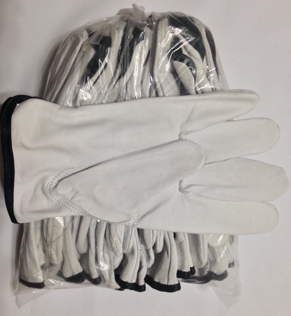 12 Pair Pack, Goat Skin Grain Leather Drivers, work safety gloves (PPE), Size L