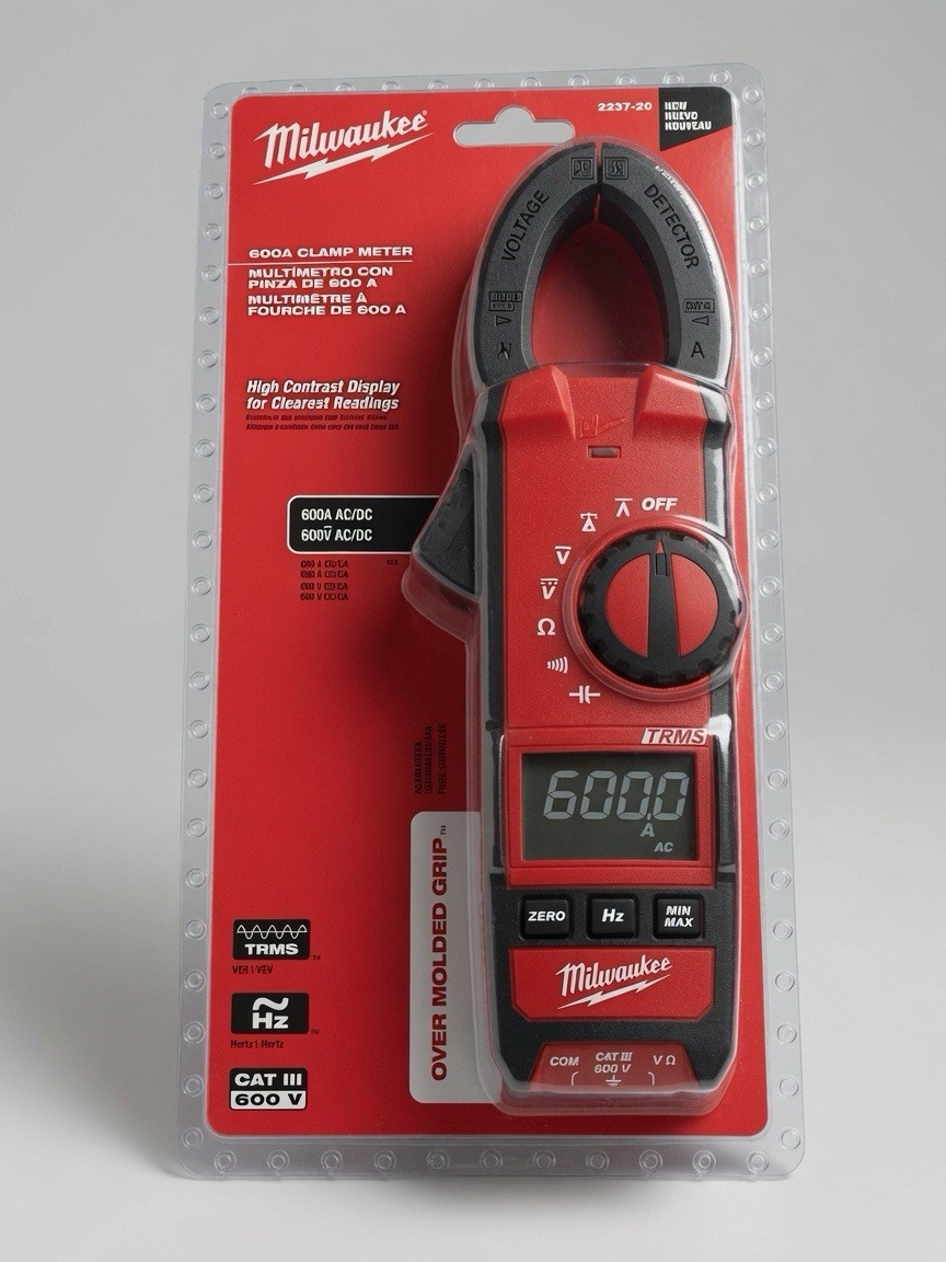 Milwaukee 2237-20 600A AC/DC TRMS Clamp Meter New Sealed CAT III 600V
