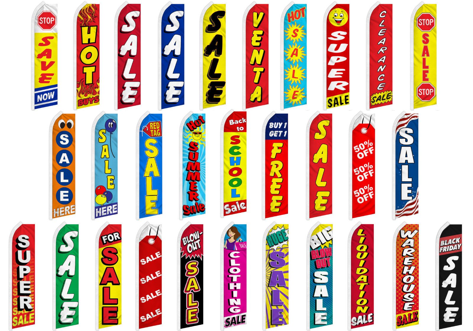 Sale Advertising Feather Flag Flutter Swooper Banner Sale Here Summer Sale Here