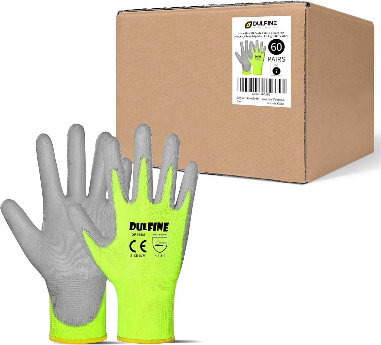 Safety Work Gloves for Men & Women, PU Coated Seamless Knit Grip | Smooth Grip o