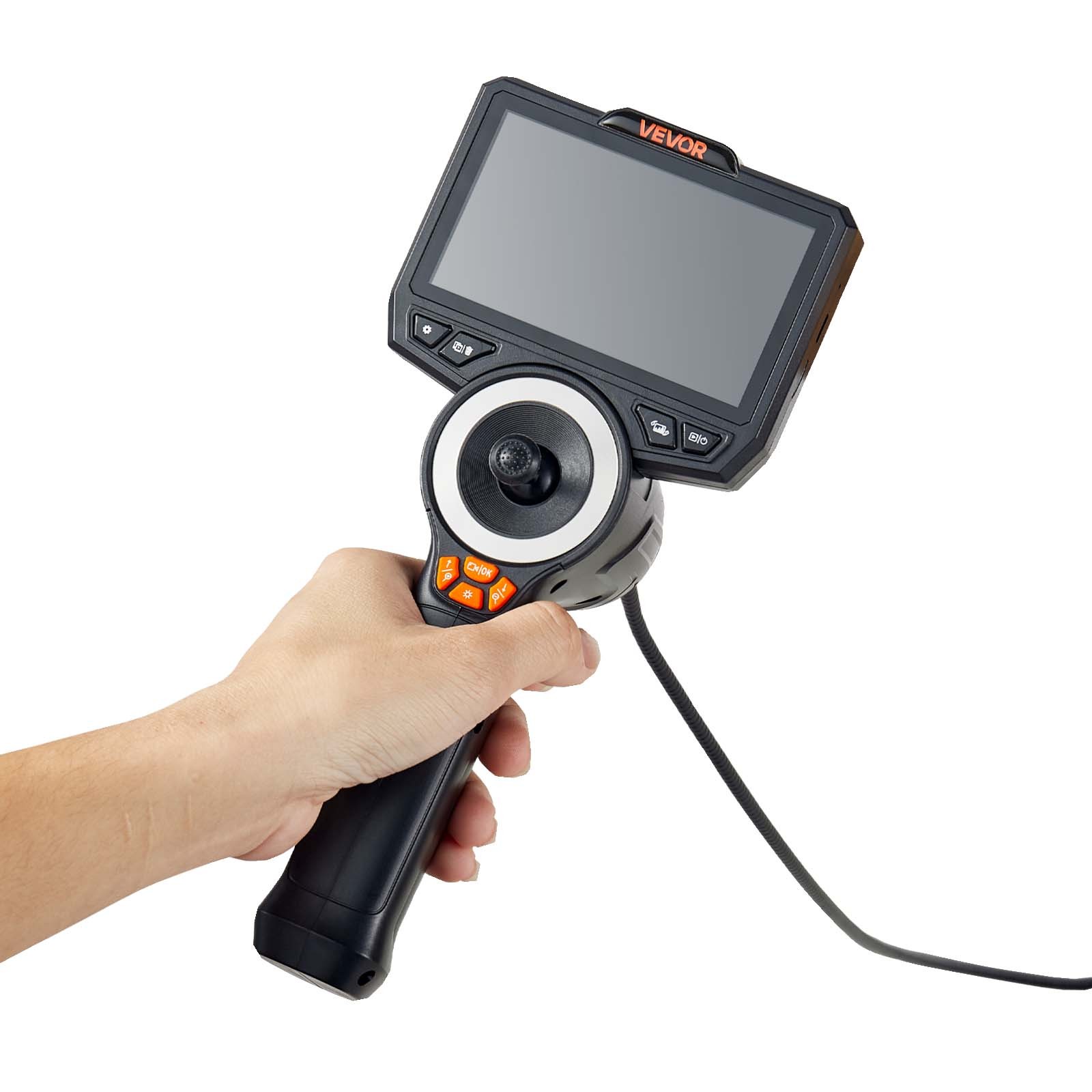 VEVOR Articulating Borescope Camera 4-Way 360° Articulated Endoscope 4.5″ Screen