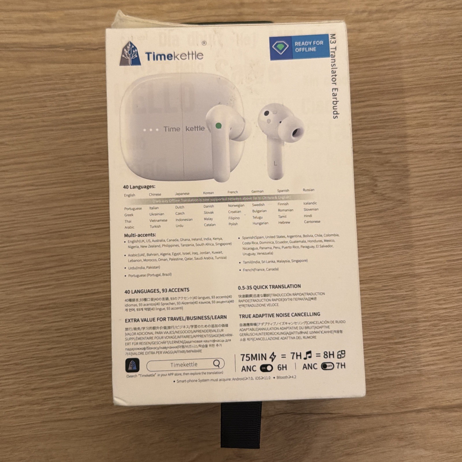 Timekettle M3 Language Translator Earbuds, Two-Way Translator Device with APP-