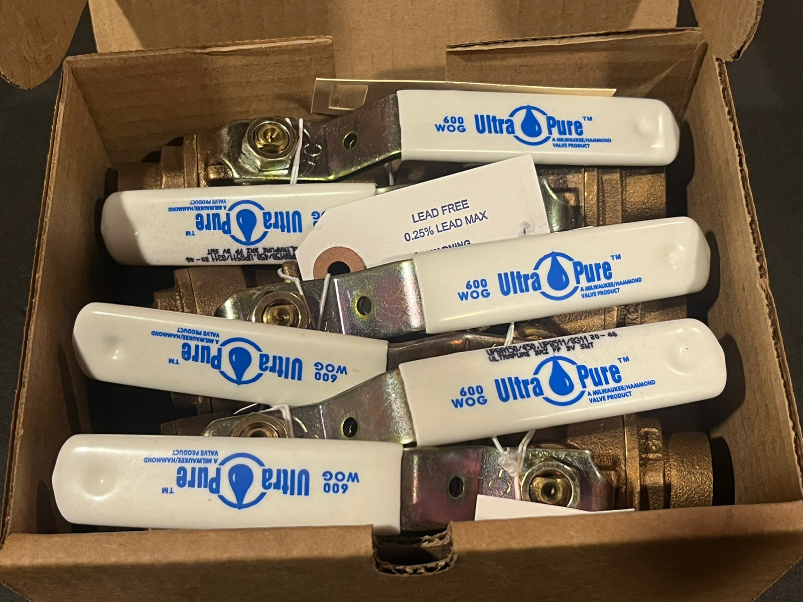 (6) 3/4″ Solder Full-Port Lead-Free Bronze Ball Valve 600WOG 150WSP, MADE IN USA