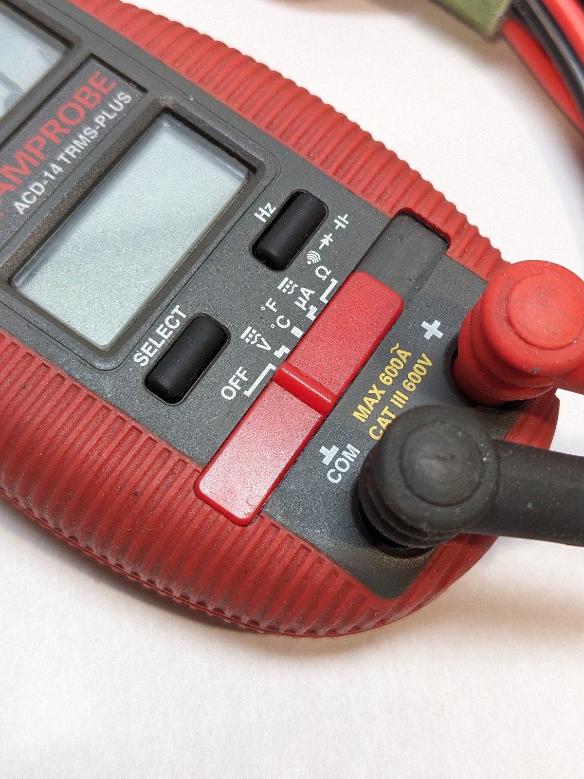Amprobe ACD-14 TRMS-PLUS Clamp Meter, LCD, 600A, 1.3 In (33mm) Jaw Capacity
