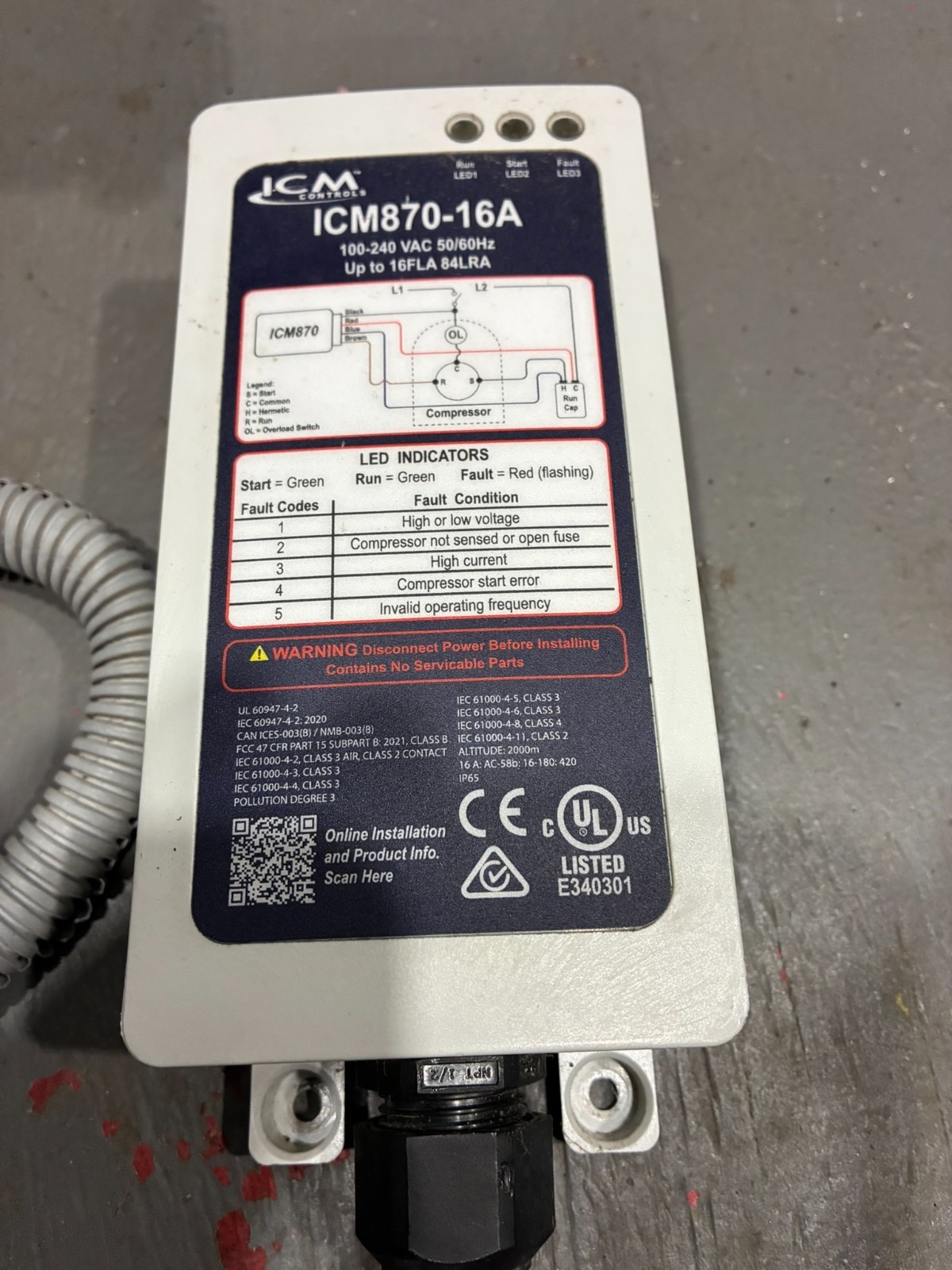 ICM Controls ICM870-16A Soft Start Kit 16A 100-240VAC