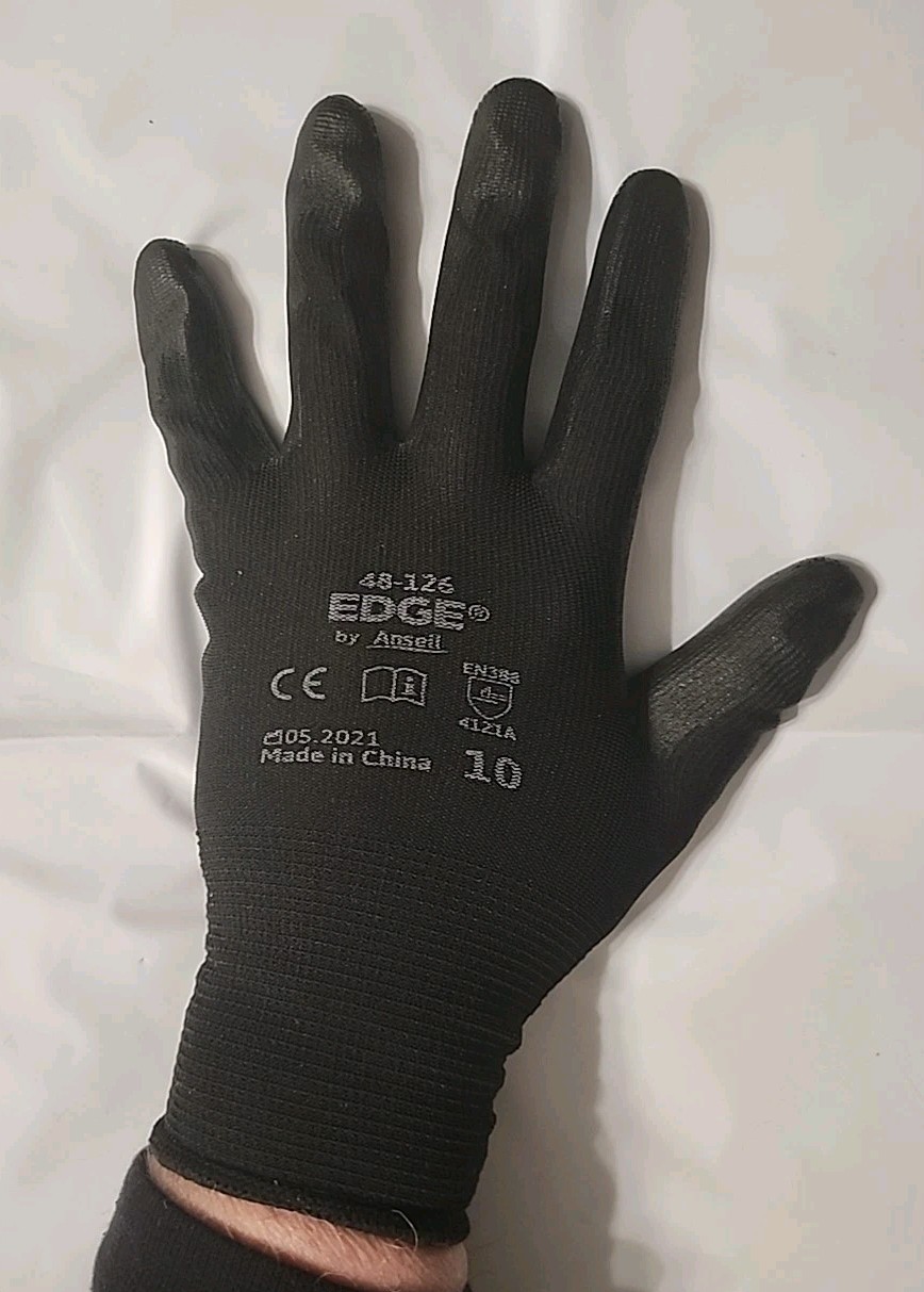144 pairs XL Ansell EDGE 48-126 Abrasion-resistant gloves Size 10 X large
