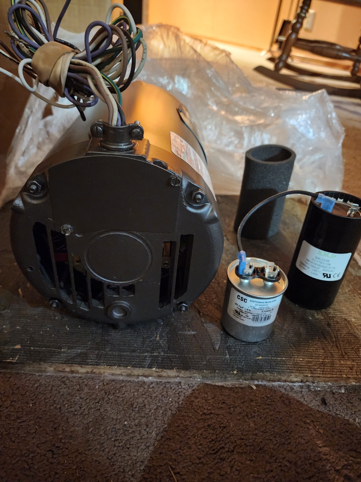 middleby marshall main blower motor kit 1hp w/ capacitors direct replacement