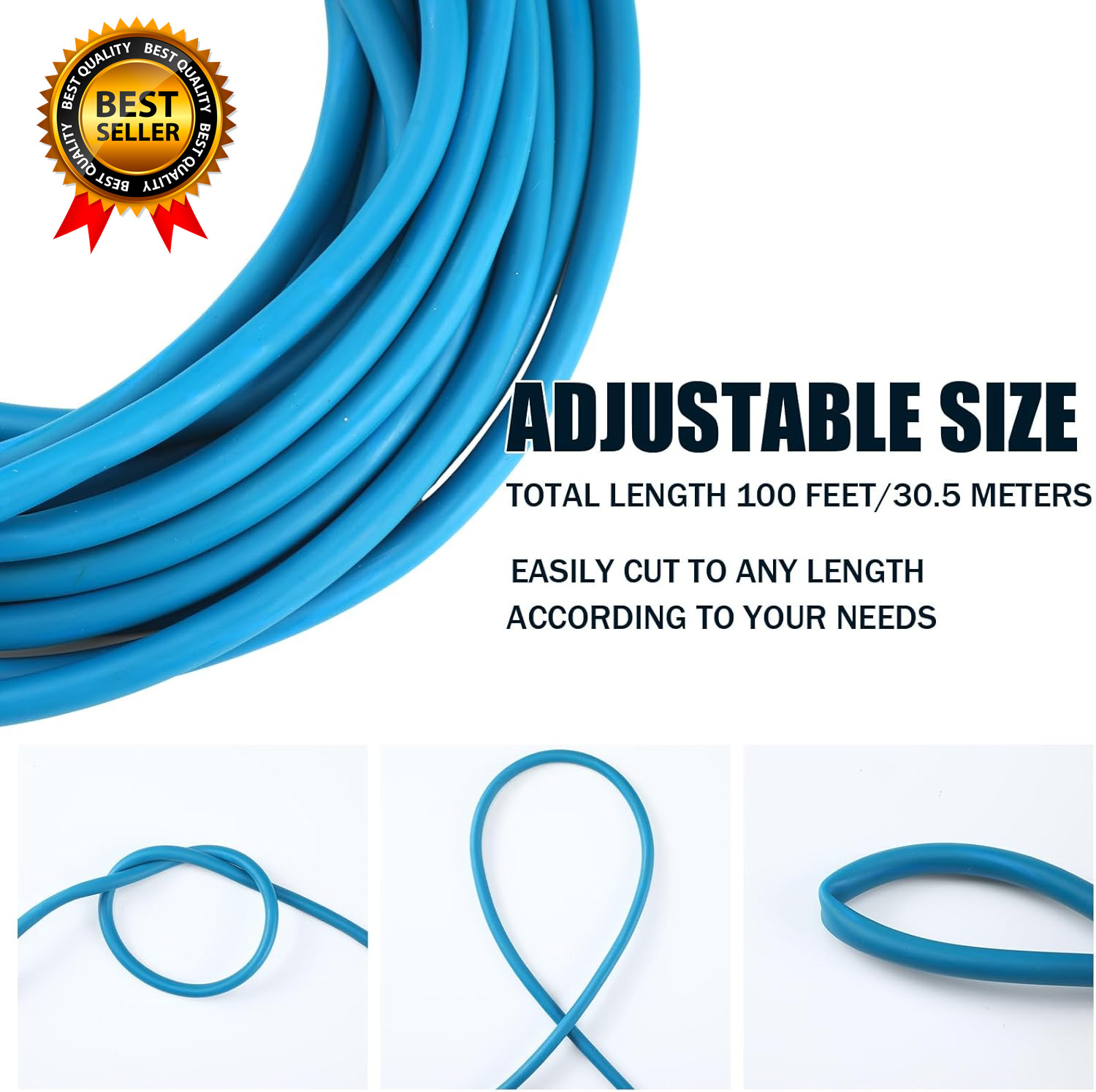 100 Ft Latex Rubber Tubing 3/8 Inch Od 1/4 Inch ID Surgical Slingshot Bands