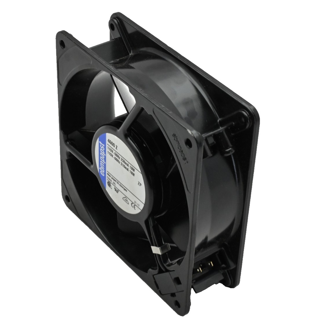 EBM 4600Z Square Cooling Fan, 119MM SQ X 38MM DP 115VAC 45dBA, 3100RPM