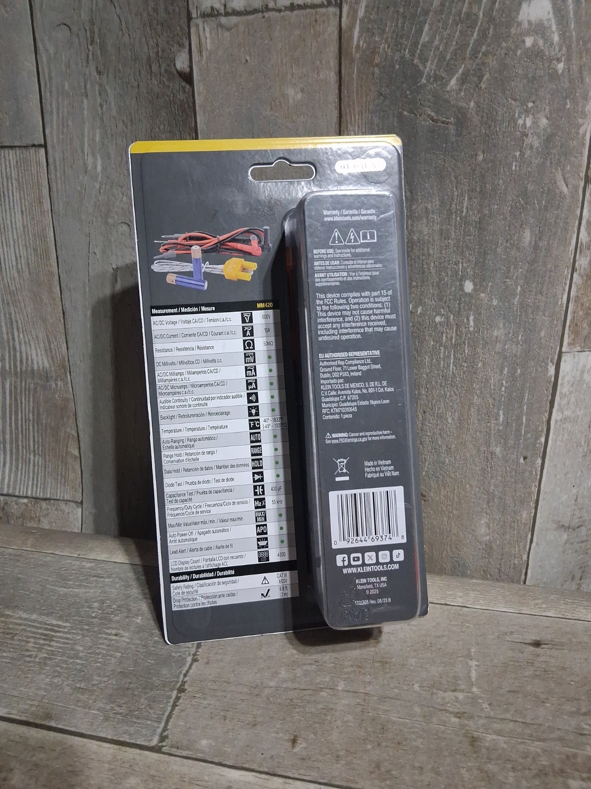 New Klein Tools MM420 Digital Multimeter 600v Auto Ranging True RMS