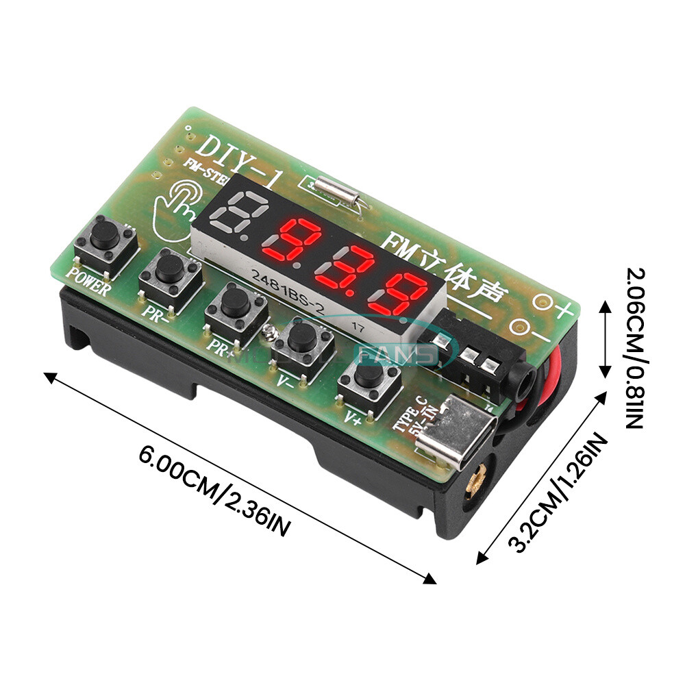 Electronic DIY AM/FM Radio Receiver Module Kits Wireless Stereo 87MHz-108MHz