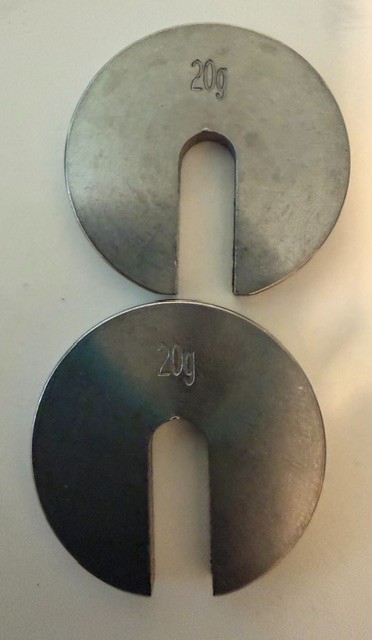 Lot of 2: NOS 1100g Slotted Weight Mass Sets Vintage Science Physics Lab