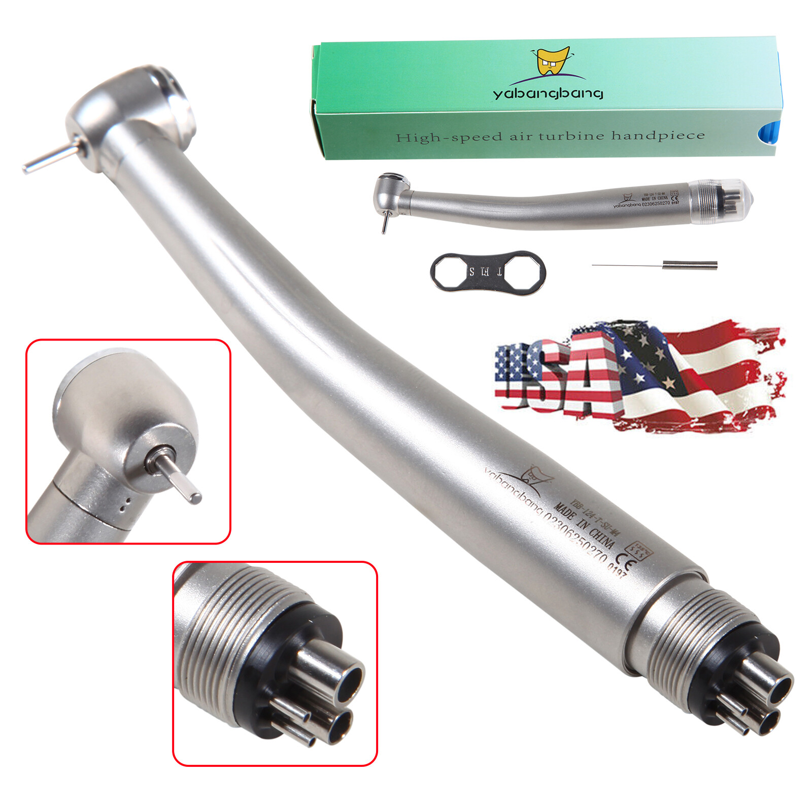 Dental High Speed Handpiece 4Holes Large Head Turbine Fit NSK PANA MAX YDA4