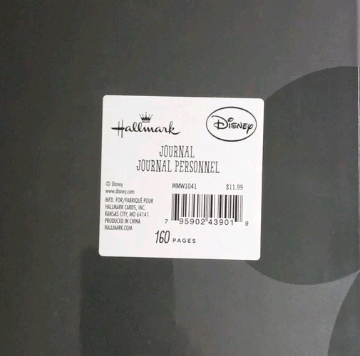 Hallmark Disney Mickey Mouse Head Journal•Black•160 Pages ☆ SEALED