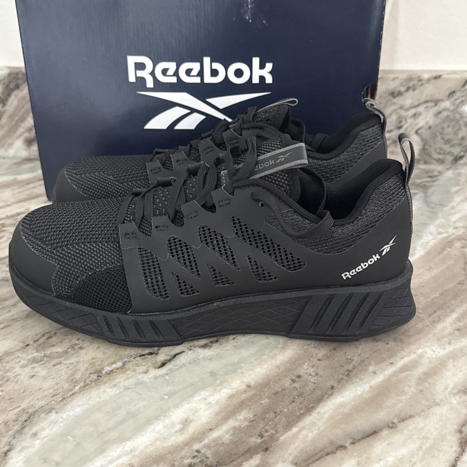 NIB REEBOK Fusion Tennis Shoes FLEXWEAVE MEN’S 8 W ATHLETIC COMPOSITE TOE
