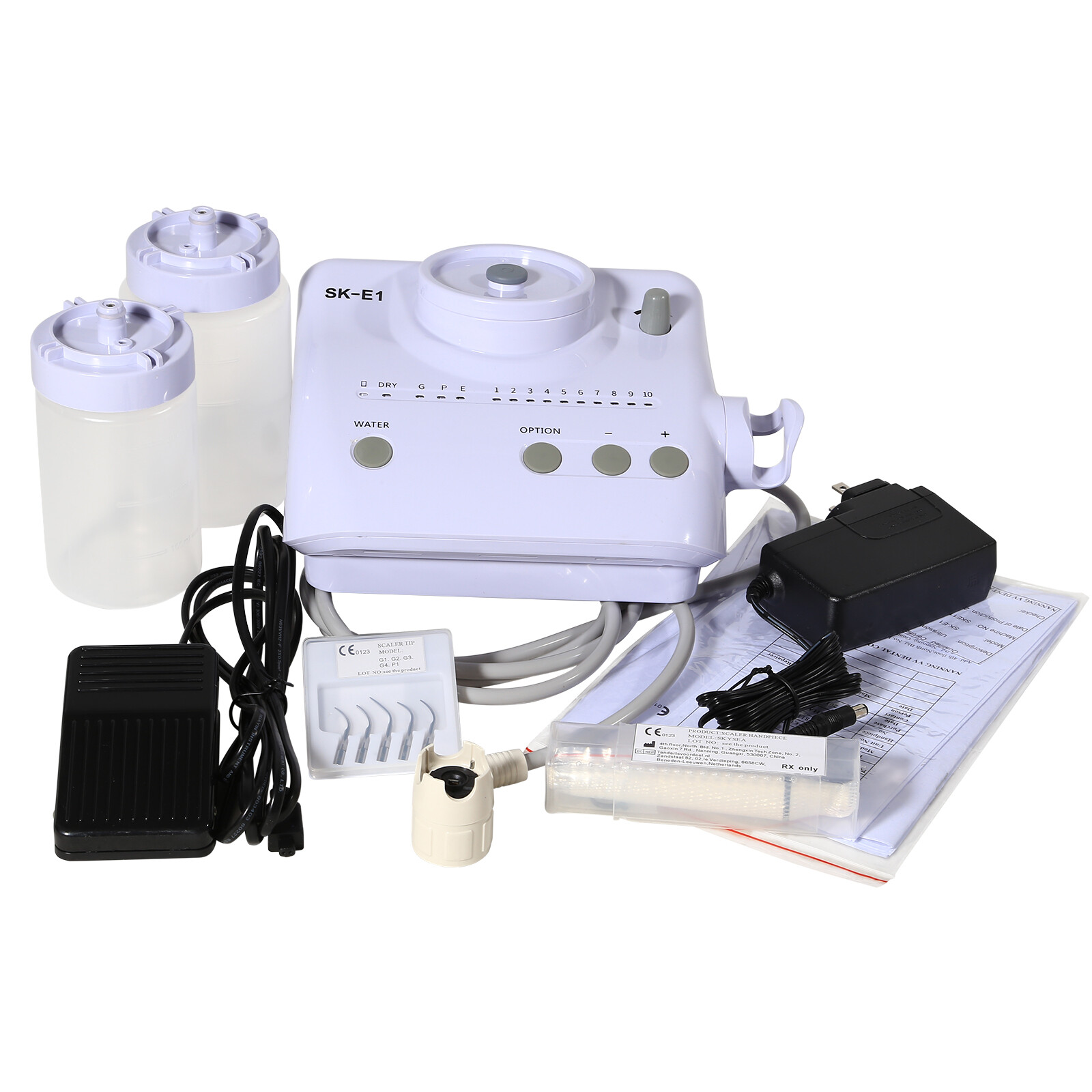 Ultrasonic Piezo Dental Scaler Handpiece 2*Bottles Dosing Fit EMS Cavitron tips