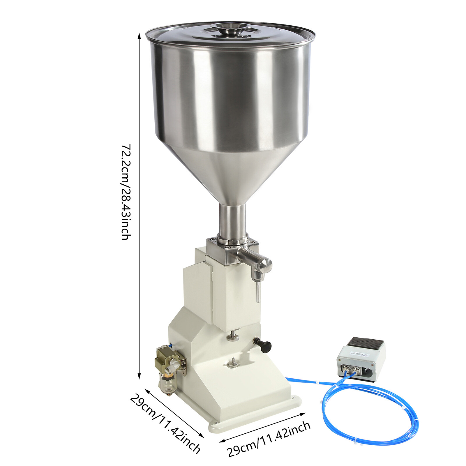 NEW A02 Pneumatic Liquid Paste Filling Machine For Cream Shampoo Cosmetic 5~50ml