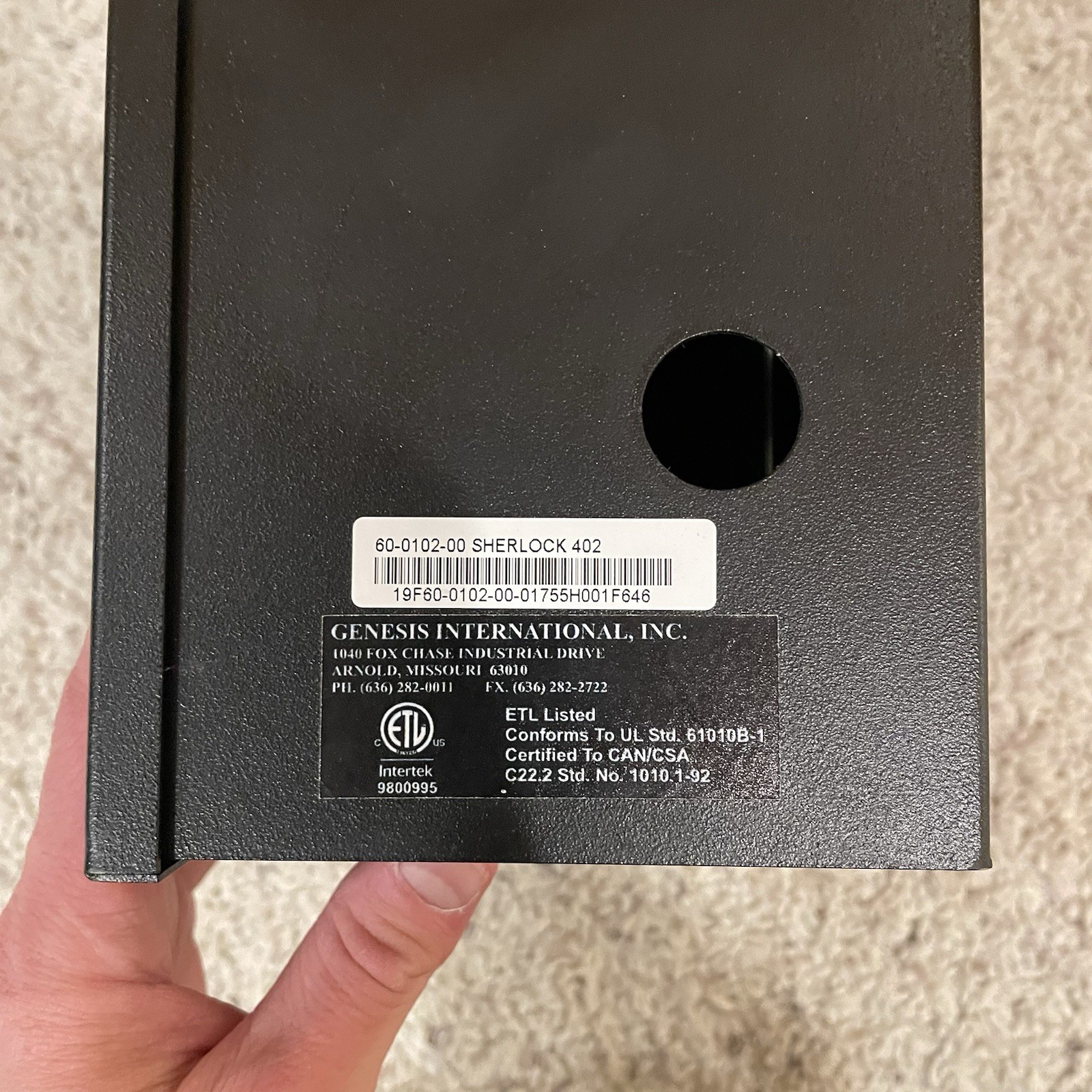 Genesis International Sherlock 402 Refrigerant Monitor 60-0102-00 HVAC Safety