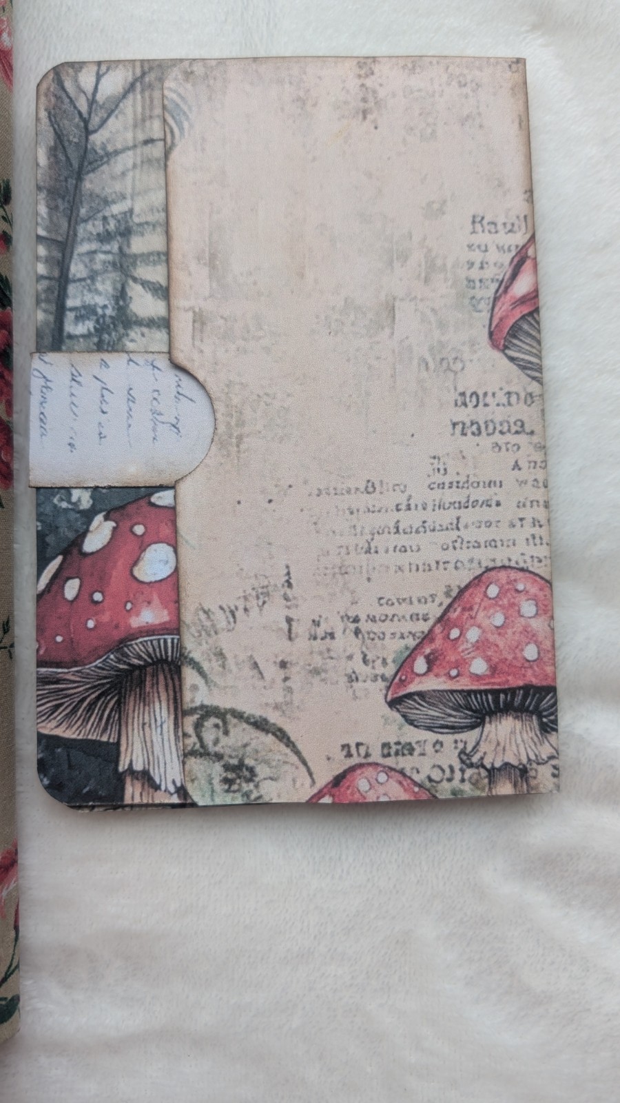 Handmade Grungy Mushroom Forest Junk Journal Book/Covers Only No Signatures DIY