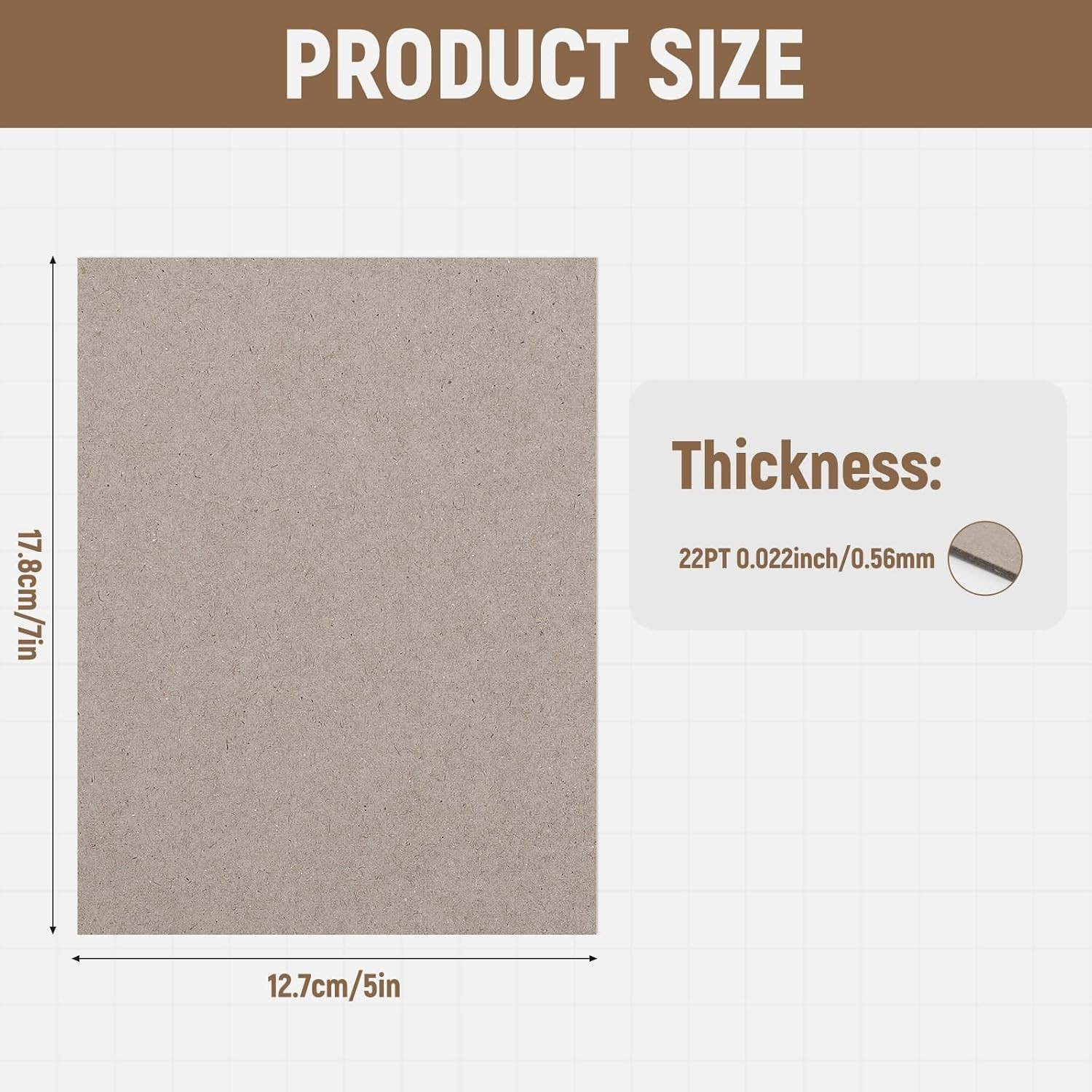 20 Pcs Book Board, Binder Board, Cover Board, Heavy Duty Chipboard for Book