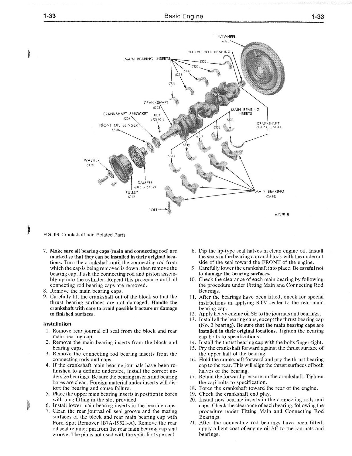 302 351 Industrial & Marine Engine Service Manual Fits Ford CSG-850 WSG-858 CID