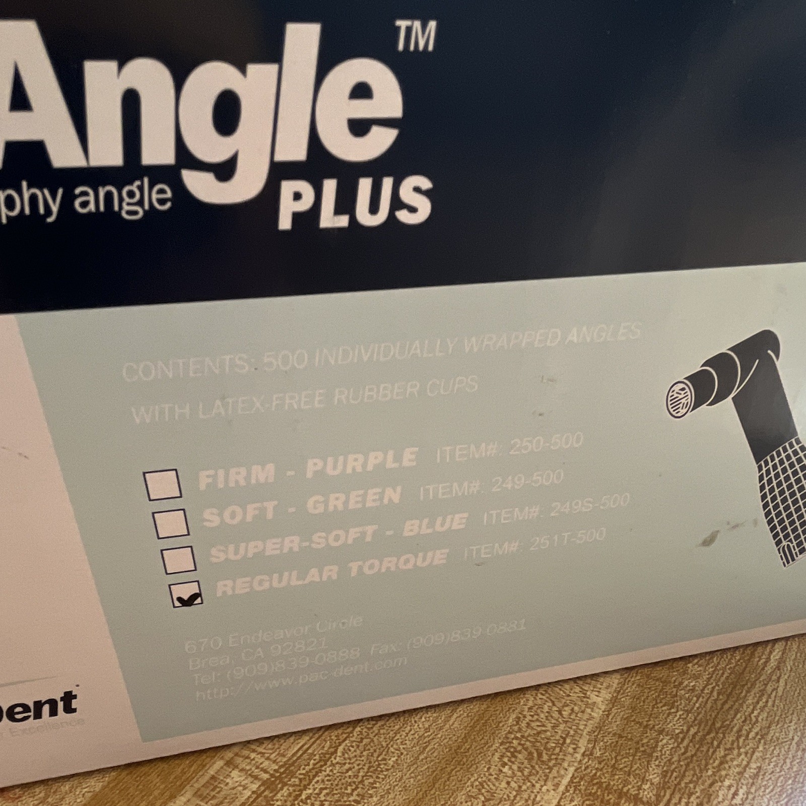 Pac-Dent ProAngle Plus Prophy Angles Latch-Type Regular Torque 251T-500 (500)