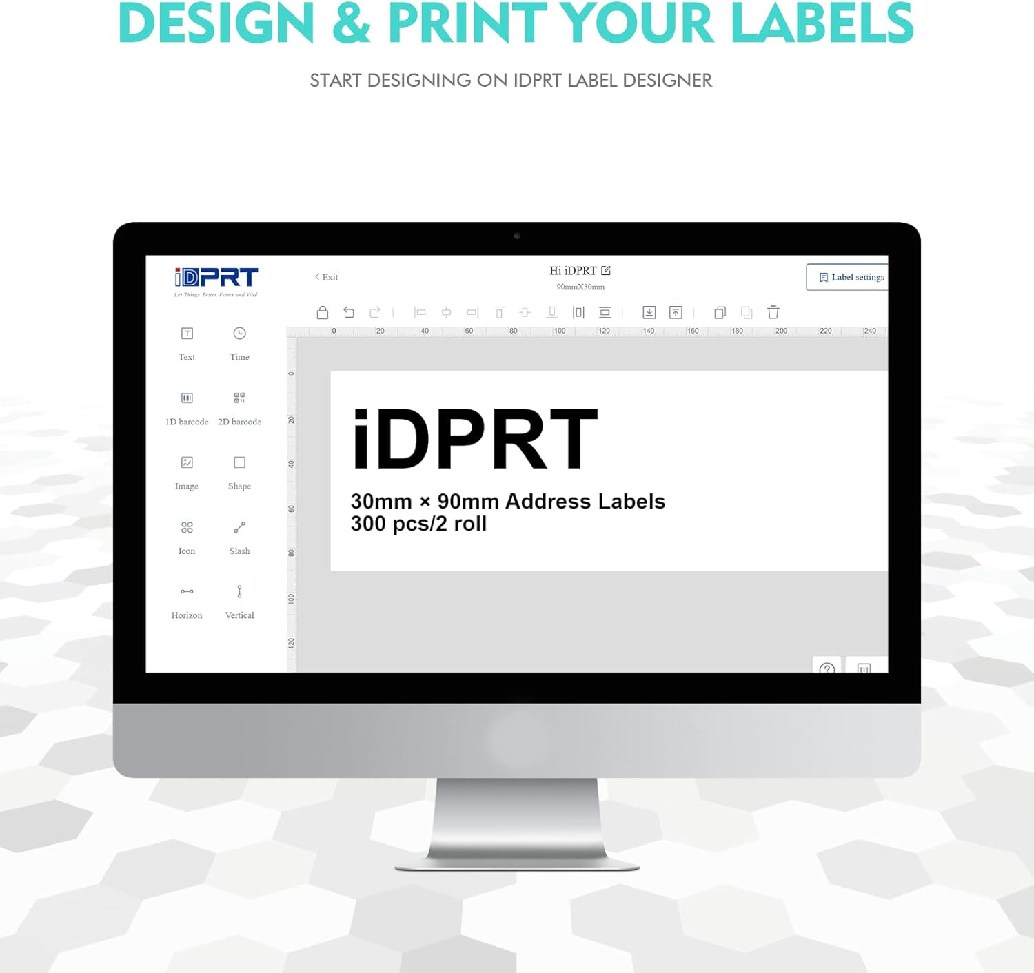 iDPRT Thermal Mailing Address Labels – 1.18″x3.54″ (30mm90mm), 2 Rolls of 300pcs