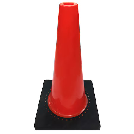 ELECTRIDUCT TC-ED-18B-2PK Traffic Cone Non-Reflective- 18″- Bright Orange/Black