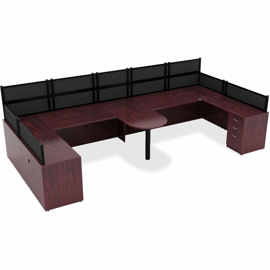 Lorell LLR69391 Essentials Bridge 42″W x 24″D Mahogany