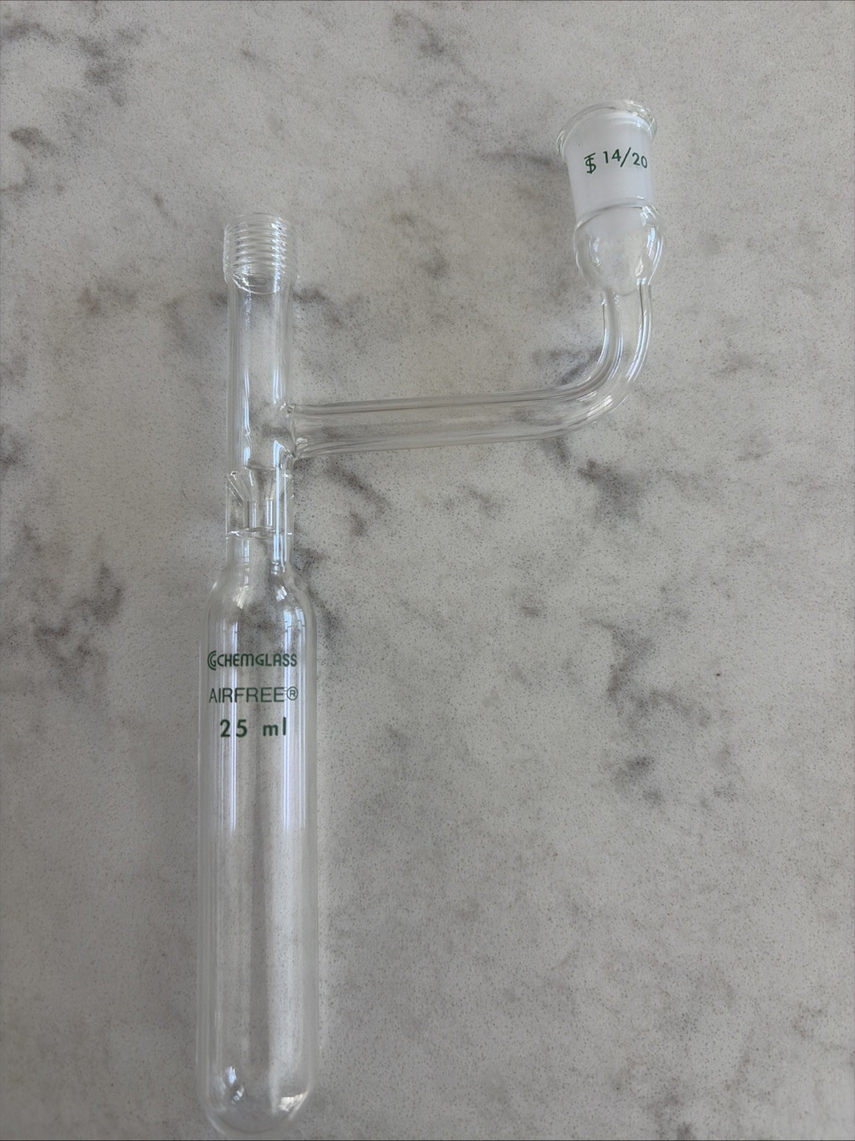 ChemGlass AF-0523-01, 25mL Tube, Storage, 14/20 Outer Joint, Airfree, Schlenk